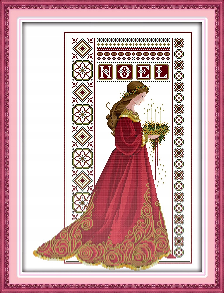 Křížková výšivka počítaná sada (kanva, mulina)