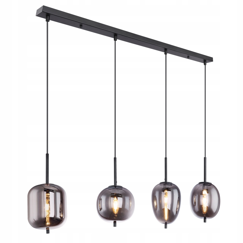 Závesná lampa Blacky s grafitovým sklom, 4 rôzne tvary, krásne tienidlá