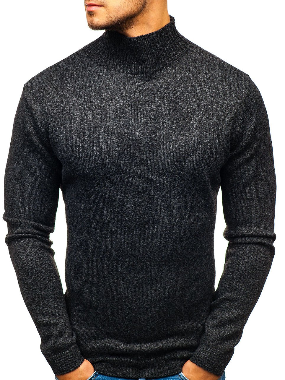 

Sweter Męski Klasyczny Czarny H1801 DENLEY_2XL