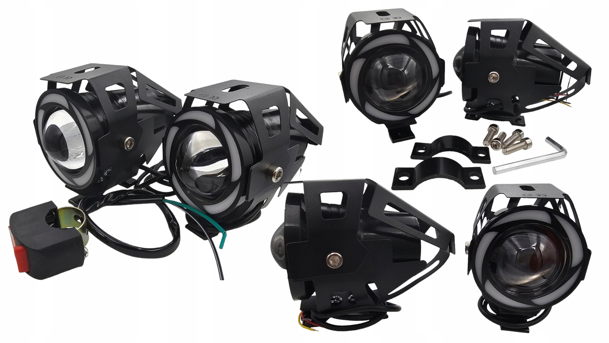 HALOGEN MOTOCYKLOWY LAMPA REFLEKTOR STROBOSKOP Motocyklowe Quad Multikolor Producent inny