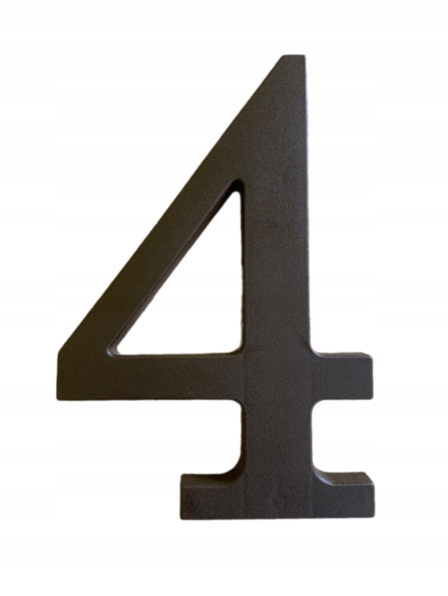 NUMER 4 NA DOM BUDYNEK ADRES CYFRY NA DOM 17,5 CM BRĄZ
