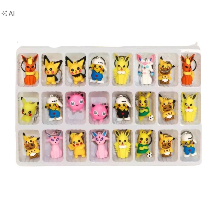 Адвент-календарь Pokemon, 24 фигурки-брелока — фото 2