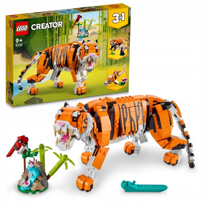 Lego Creator 31129 Majestátní Tygr Červená Panda Kapr Koi 3V1 Stavebnice