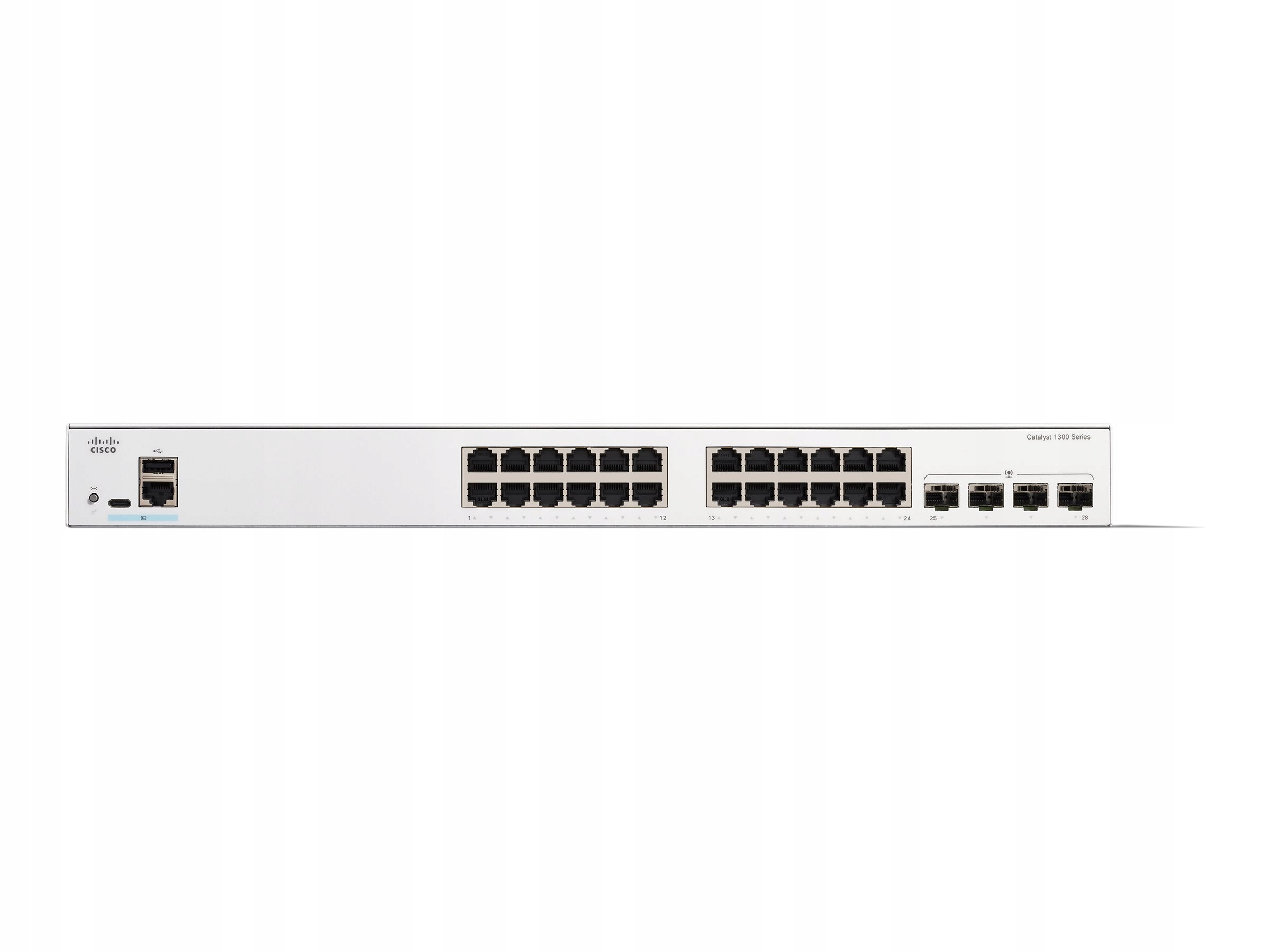 Cisco C1300-24T-4G spravovateľný switch s 24 portami 100/1000Mbps RJ45 a 4