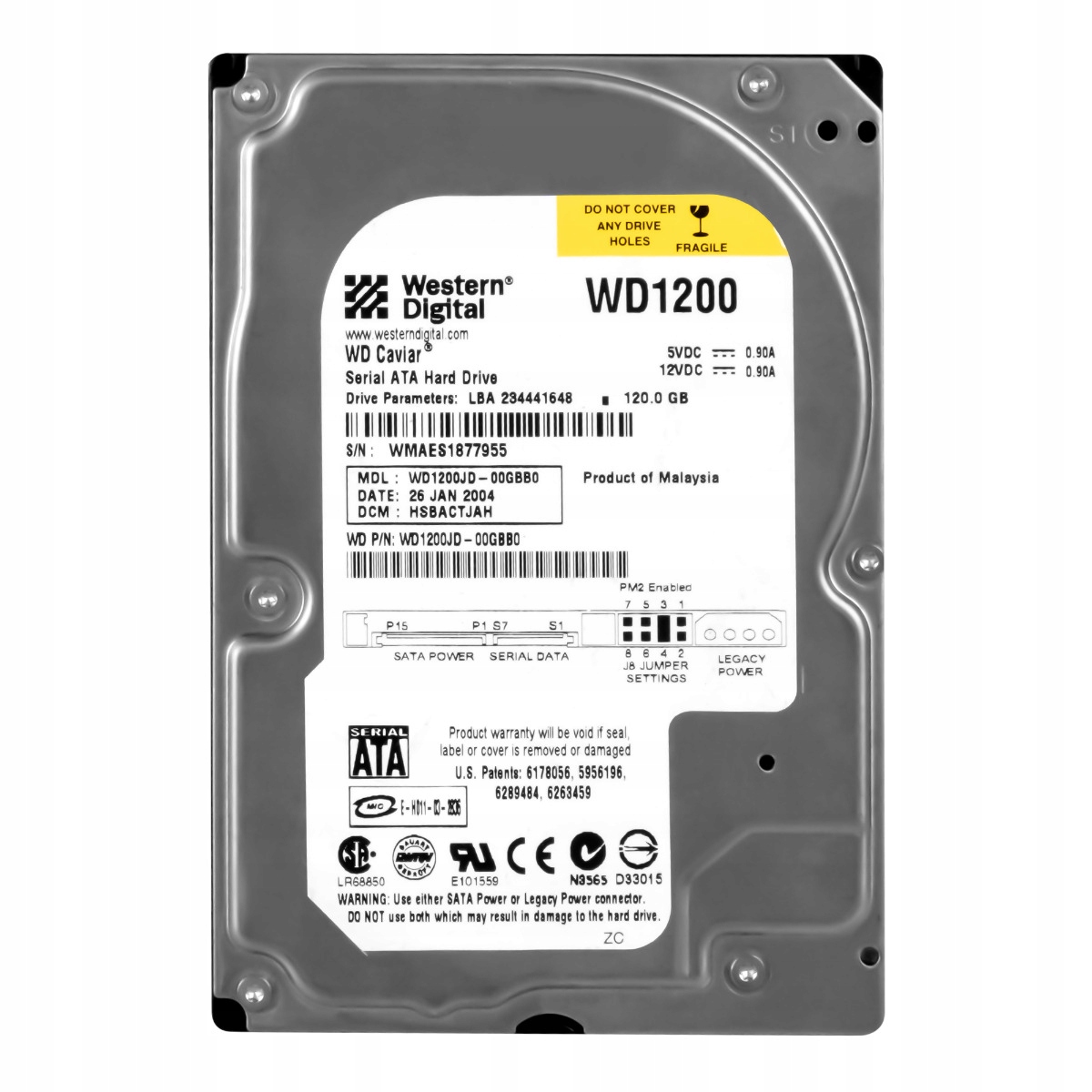 Wd Caviar Se 120GB 7.2K 8MB Sata 3.5'' WD1200JD-00GBB0