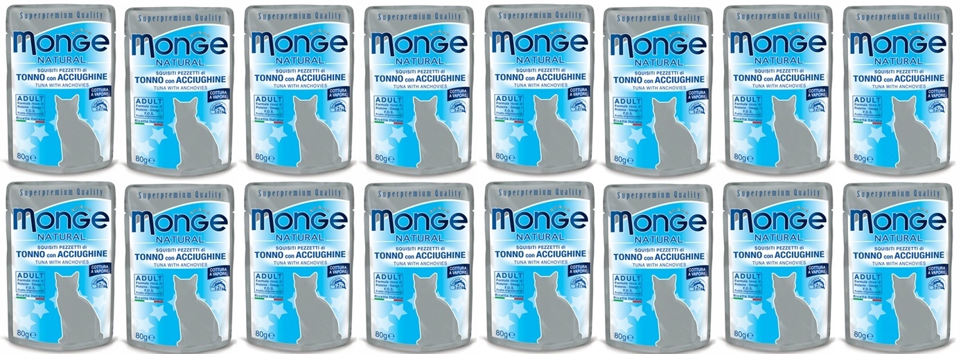 Monge Buste – tuňák s ančovičkami v želé 16 x 80 g