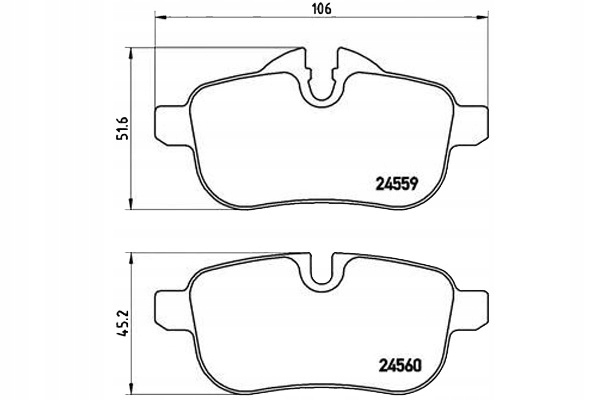 КОЛОДКИ ТОРМОЗНОЕ BREMBO 34216788275 37730 Pad1740
