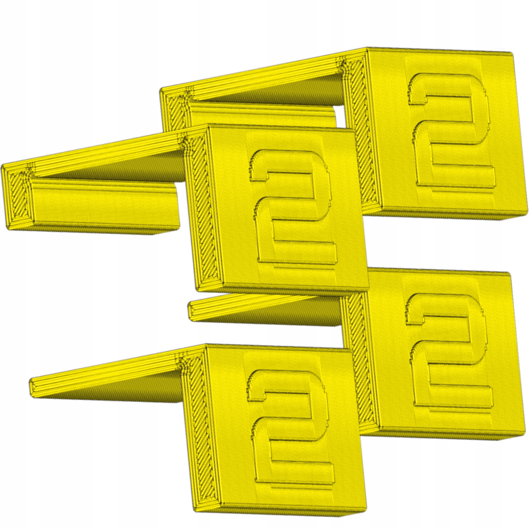 

4x Dystanse do regulacji frontów 2mm 4szt Żółty