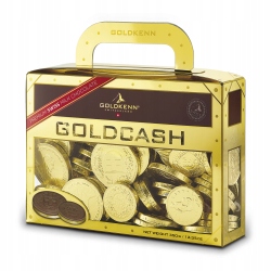Levně Kufřík se zlatými čokoládovými mincemi 350 g jako dárek