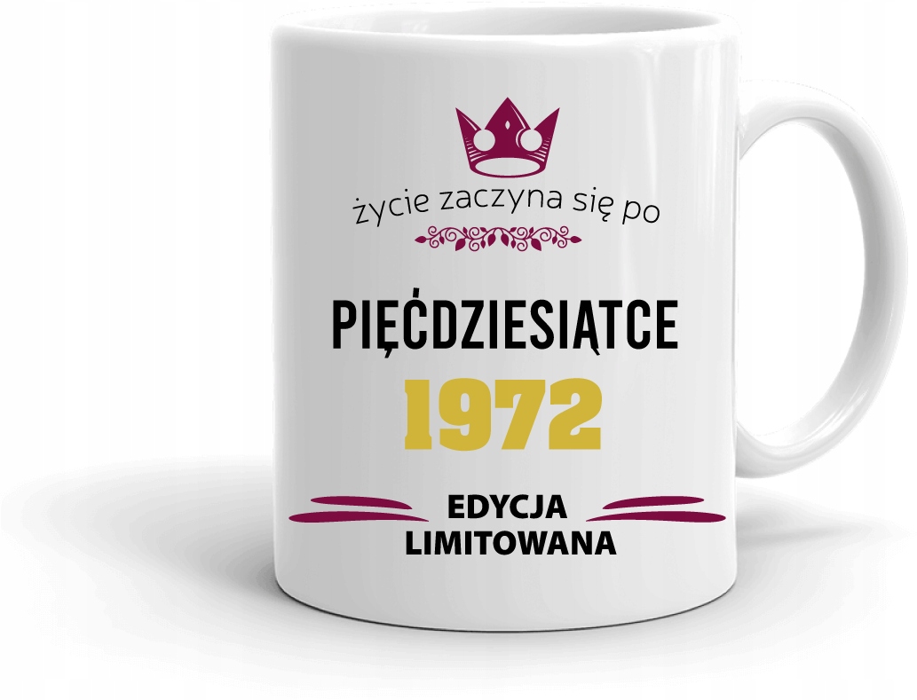 

Kubek prezentowy na urodziny 50-te Urodziny 50 Lat