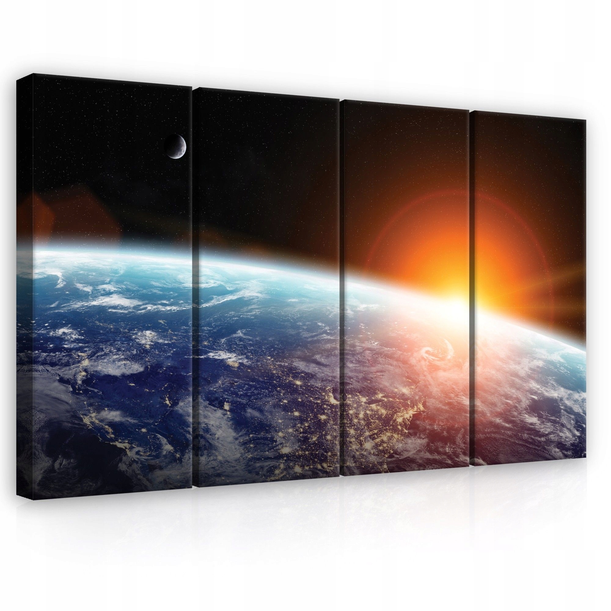 Obraz 120x80 Východ slunce Země vesmír planeta pohled z vesmíru