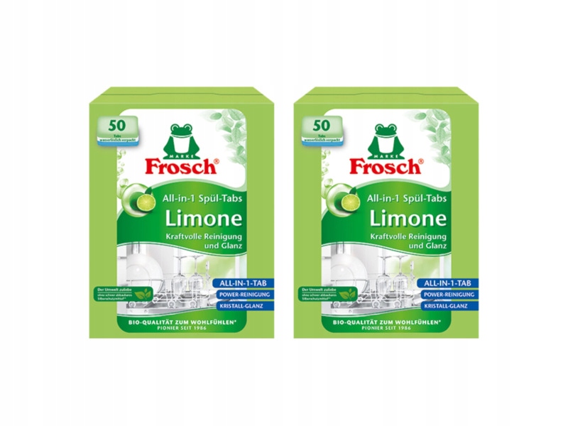 Tabletki do zmywarek Frosch Limonkowe All in 1 100 szt.