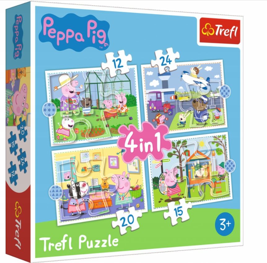 

Trefl 34359 Puzzle 4w1 Świnka Peppa Wakacje