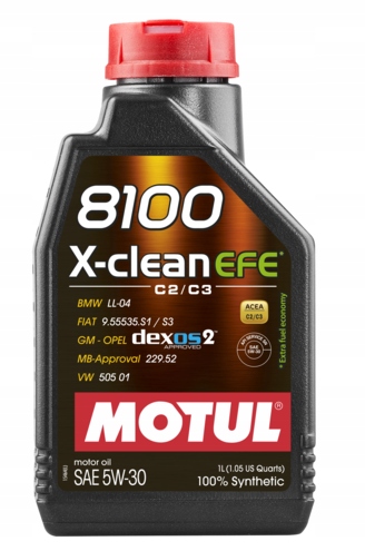 

Olej Motul 8100 X-clean Efe C2/C3 5W30 505.01 1L
