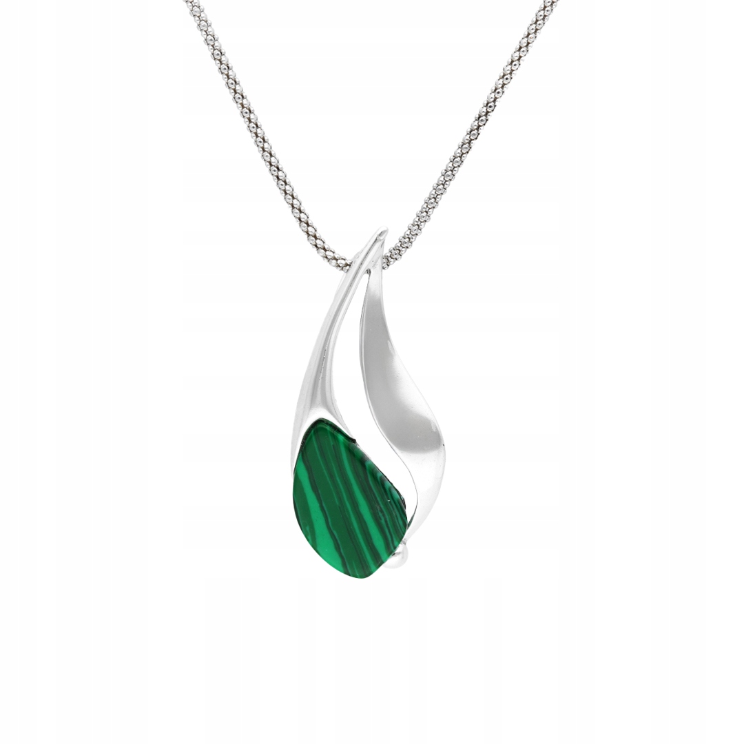 Stříbrný přívěsek s malachitem – elegantní šperk, stříbro 925 Dárek