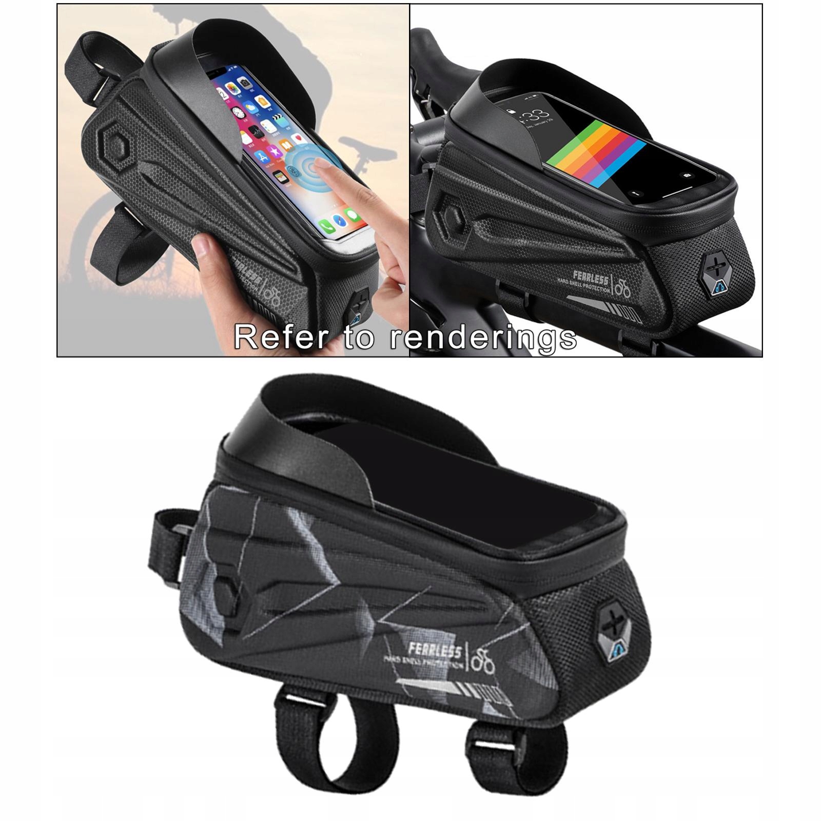 PRZEDNIA RAMA ROWEROWA CZARNO SZARY Marka inna