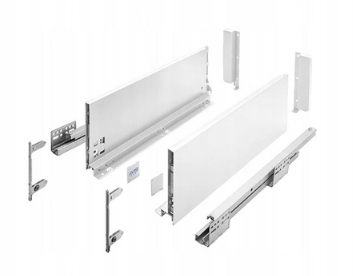 Szuflada Gtv Axis Pro Wysoka L450 H167 Biała Cichy Domyk Pełen Wysuw 40KG