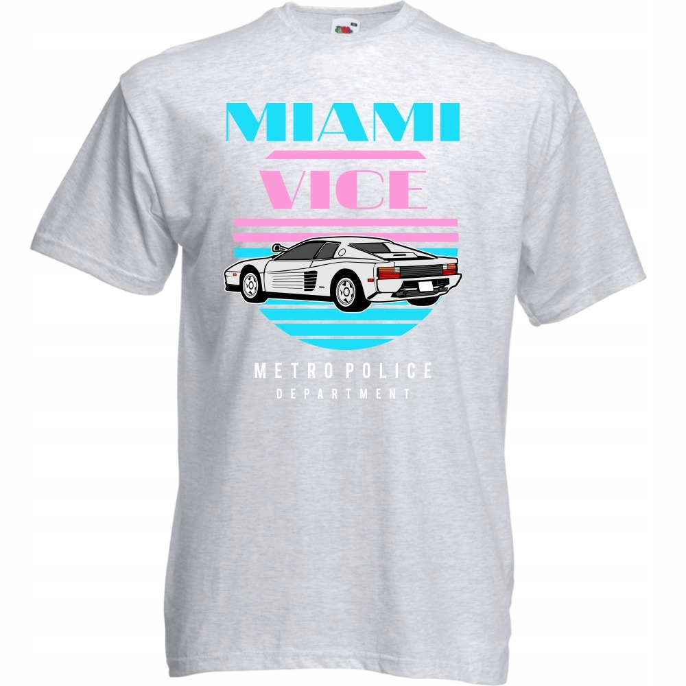 

Koszulka Miami vice auto samochód L ash szara