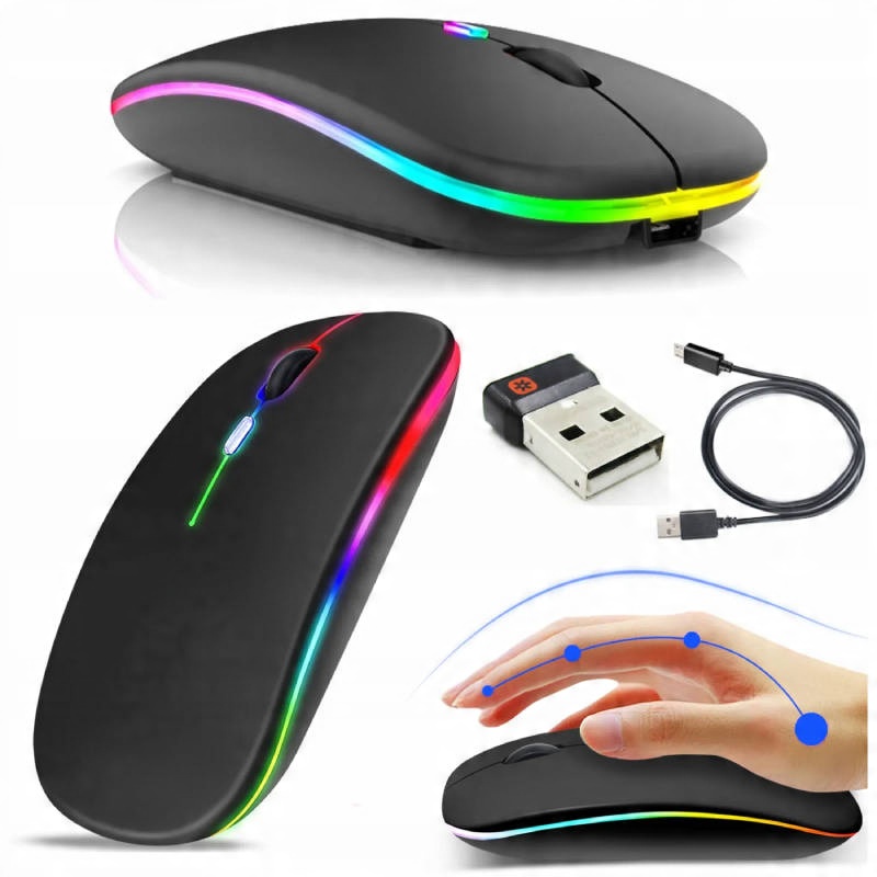 

Mysz Bezprzewodowa Myszka Do Laptopa Podświetlana