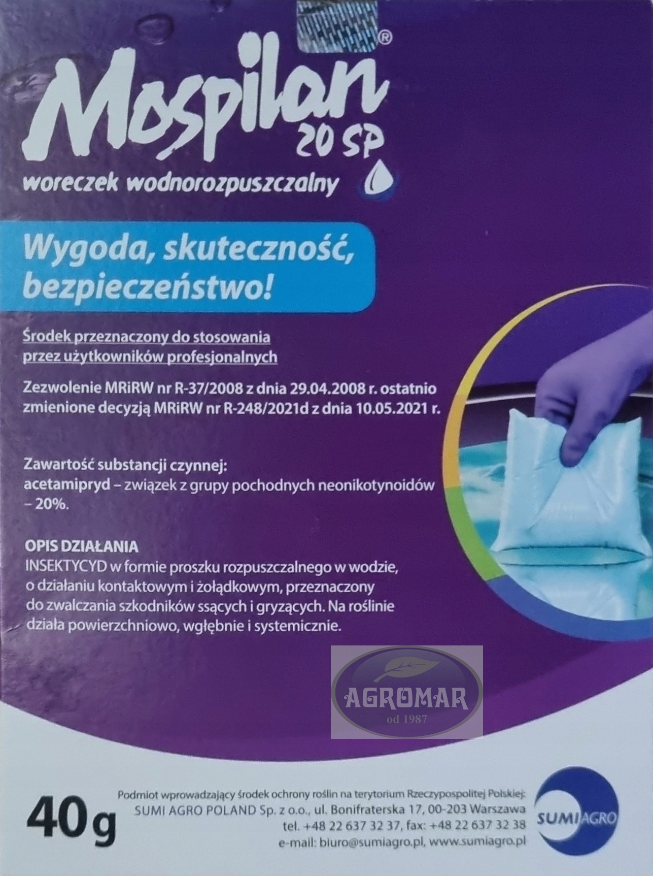 

Mospilan 20 Sp 40g środek owadobójczy