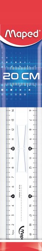 LINIJKA 20 cm Z UCHWYTEM PRZEZROCZYSTA PLASTIKOWA SZKOLNA BIUROWA MAPED Kod producenta 146108