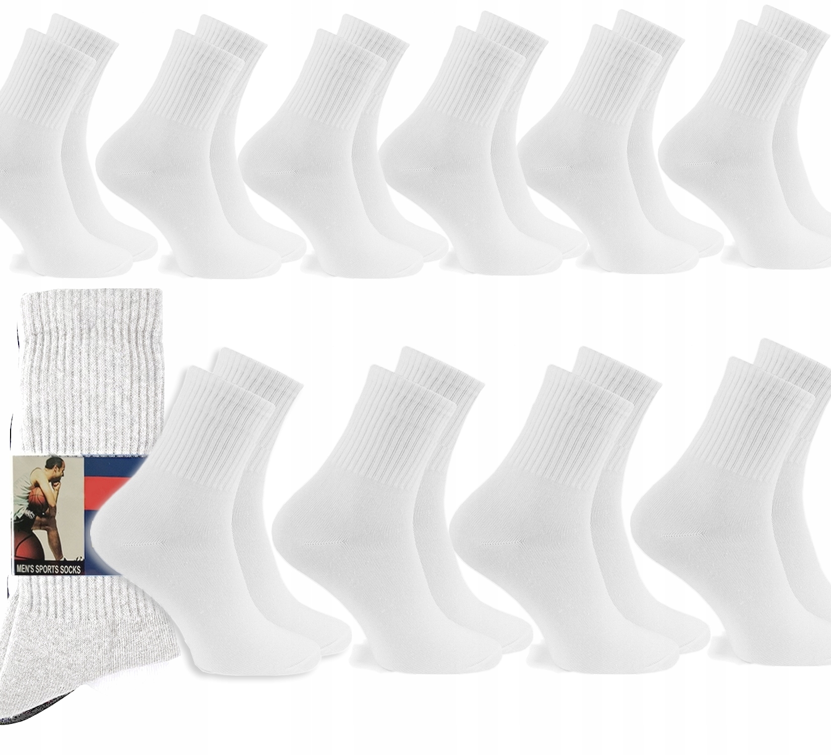 

10x Skarpety Męskie Sportowe Treningowe 42-46