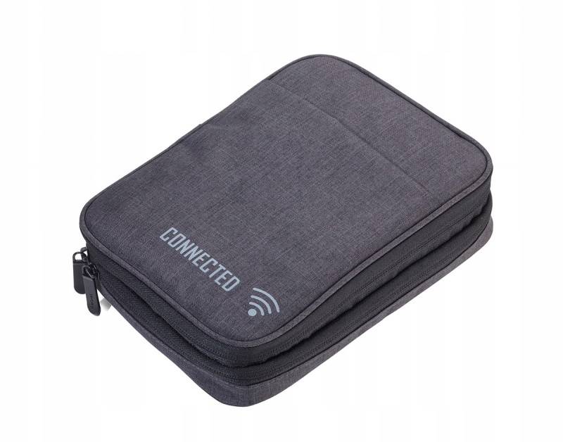 Etui na suwak Troika Connected organizer szare