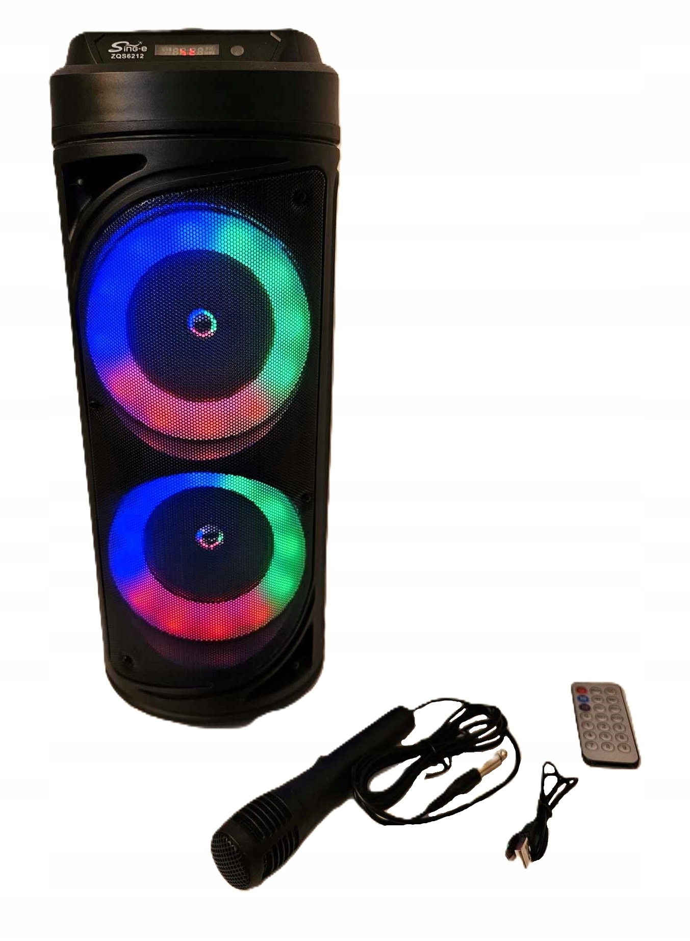 Głośnik Bluetooth Przenośny Bezprzewodowy Karaoke ZQS6212 Mikrofon