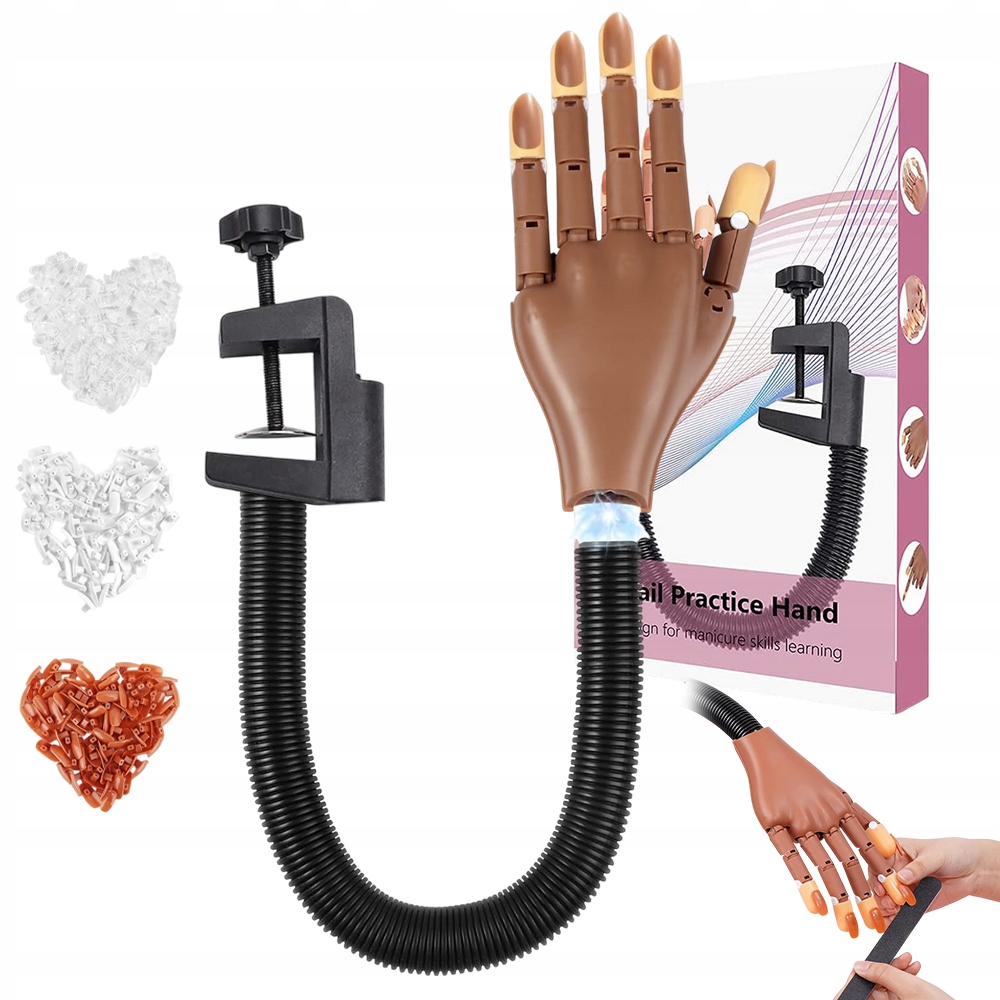 Ruka Pro Cvičení Učení Manikúry Abs Vyměnitelné Nastavitelné Hřebíky