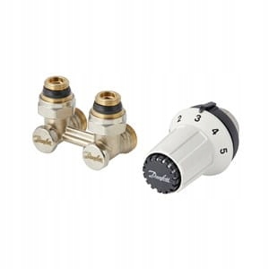 Zestaw termostatyczny DANFOSS PANDA, kątowy, M30x1,5 (głowica PANDA RASC