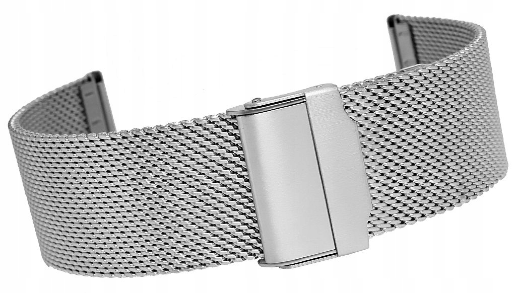 

Bransoleta Mesh do zegarka Siatka Srebrna Hq 22 mm