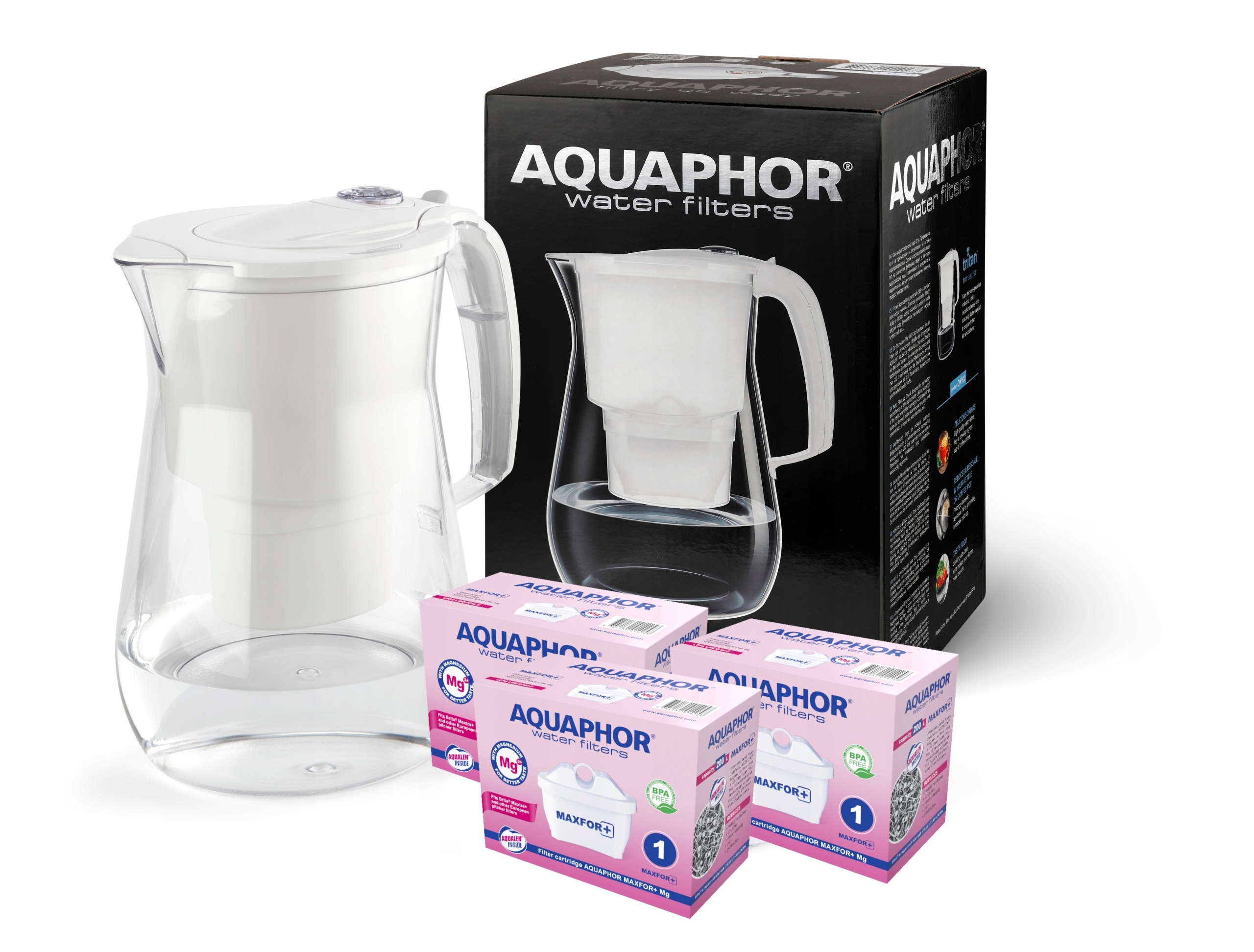 DZBANEK FILTR AQUAPHOR ONYX 3x WKŁAD MAXFOR MAGNEZ