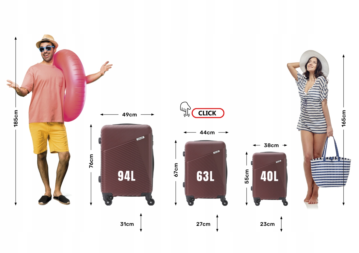 FIESTA WALIZKA PODRÓŻNA ŚREDNIA L BAGAŻ LIRA 24" 63l GREEN Model FIESTA