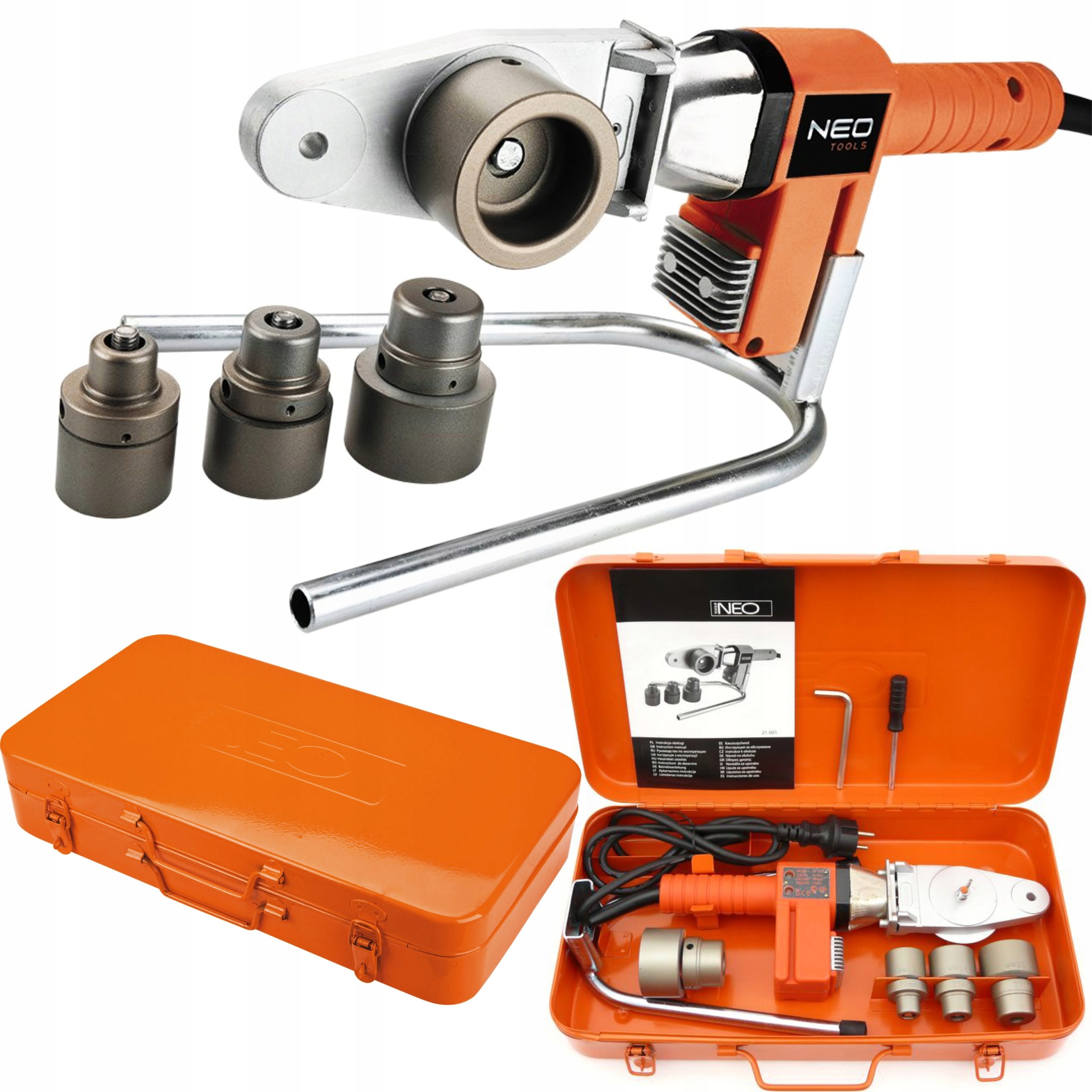 ごまめ② Zgrzewarka do rur z tworzyw sztucznych PCV PP PE 650 W NEO TOOLS