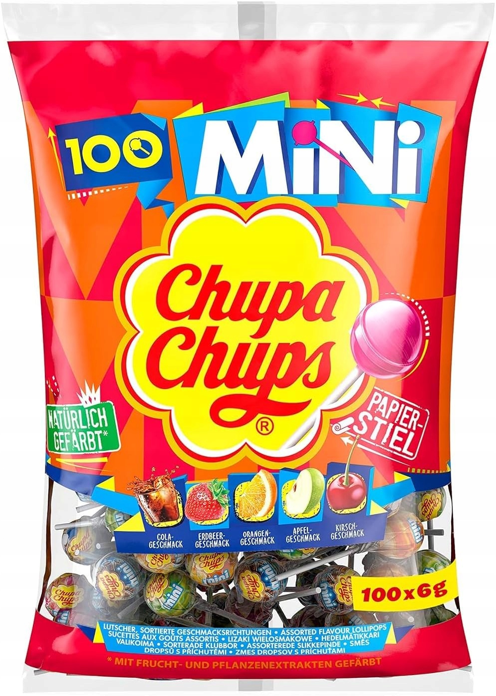 Chupa Chups Mini Classic lízátka ovocná 100 Kusů