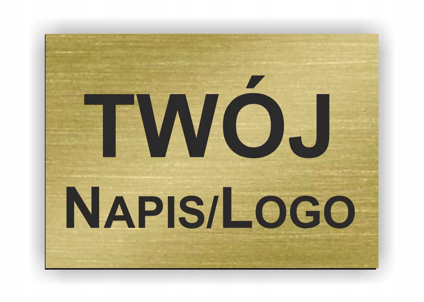 TABLICZKA informacyjna TWÓJ TEKST napis LOGO 20x10