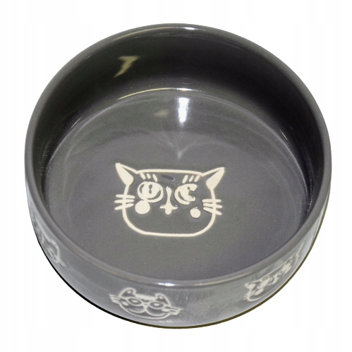 

Miska Ceramiczna Dla Kota Szara Stylowa 0,3l