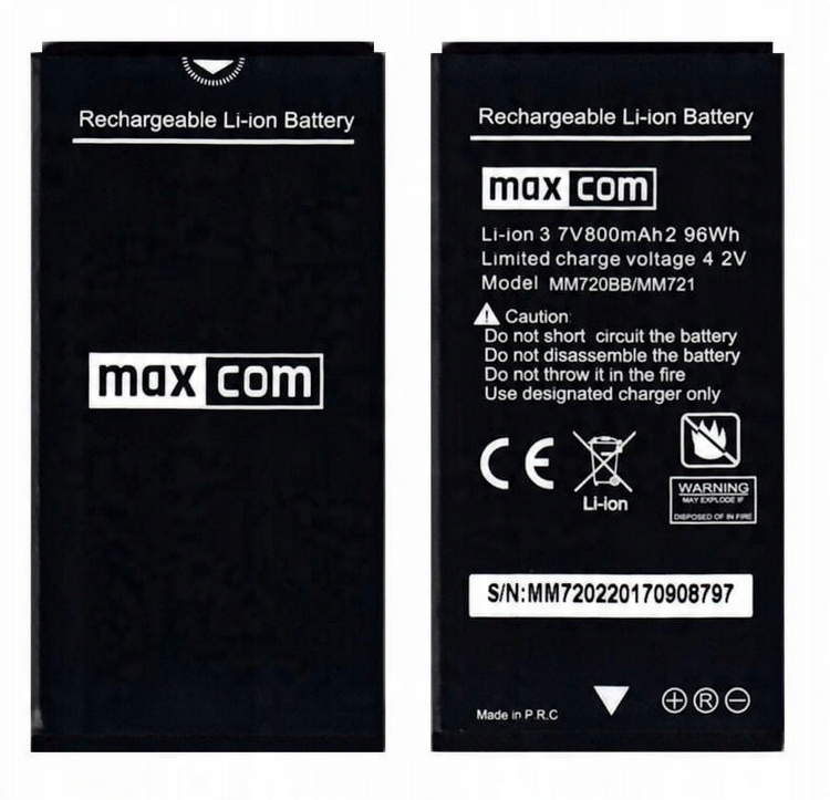 

Oryginalna Bateria Maxcom MM720BB/MM721 800 mAh
