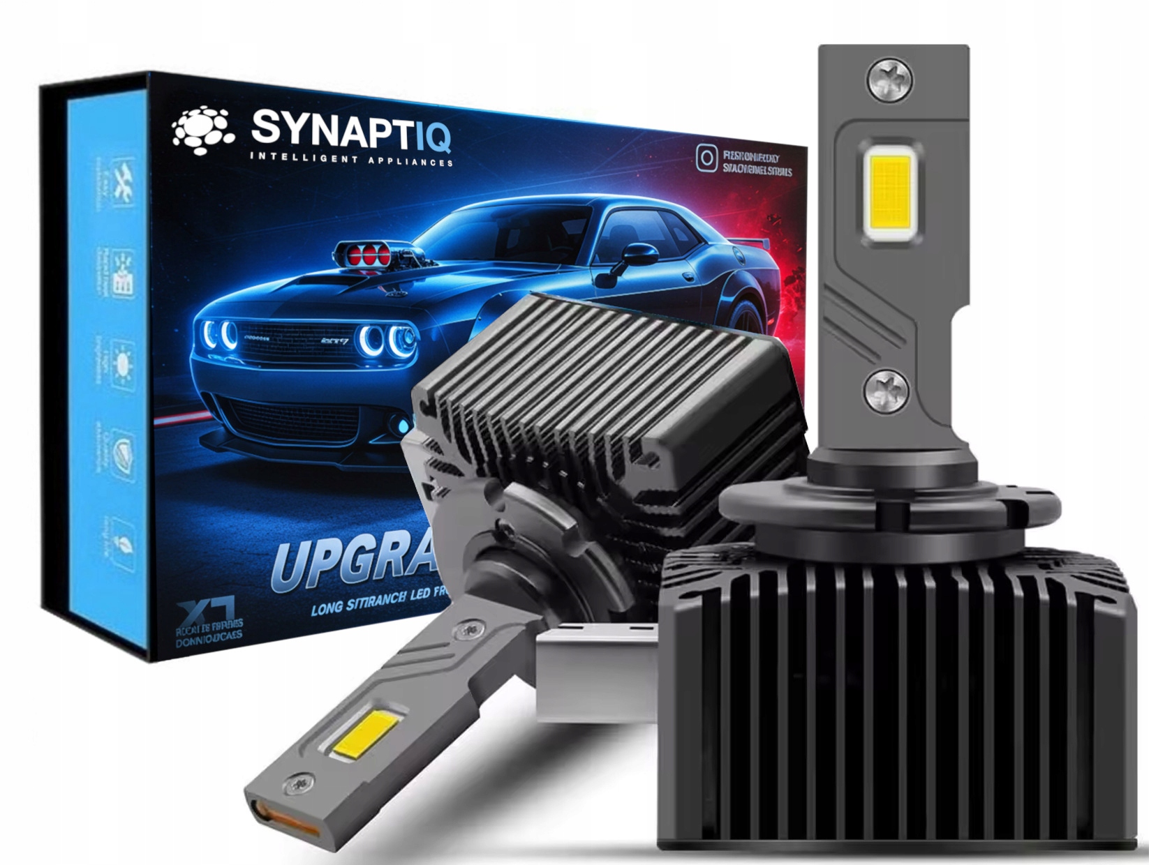 2x Žárovka D3S D3R Led Mocná retrofit 110W Canbus 6000k 10000LM Chlazení