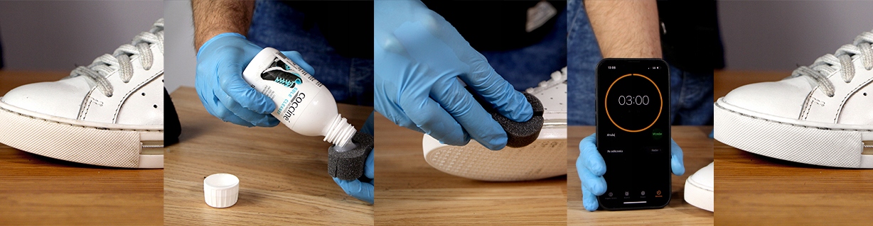 SNEAKERS SOLE CLEANER DO PODESZEW COCCINE 2 SZTUKI Forma płyn