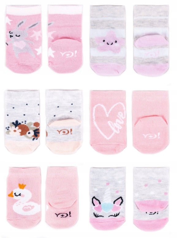 

6 -pak Skarpetki niemowlęce bawełniane 3-6 m 6 par