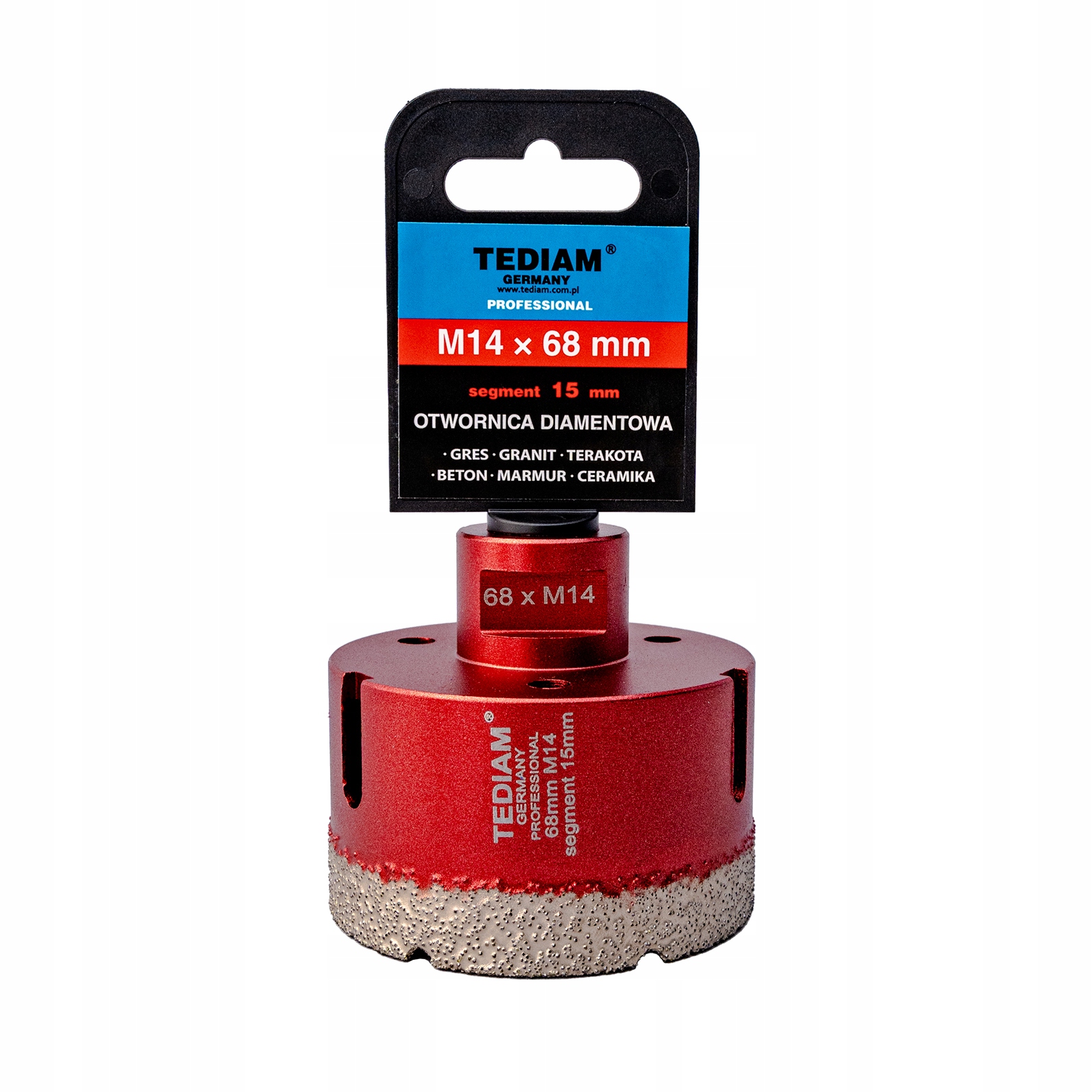 Otwornica diamentowa do gresu granitu glazury M14x8 mm TEDIAM PRO Marka TEDIAM