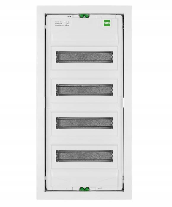 Modulárny nástenný rozvádzač biely Msf Rn 4x12 IK05 IP30 Pe+n