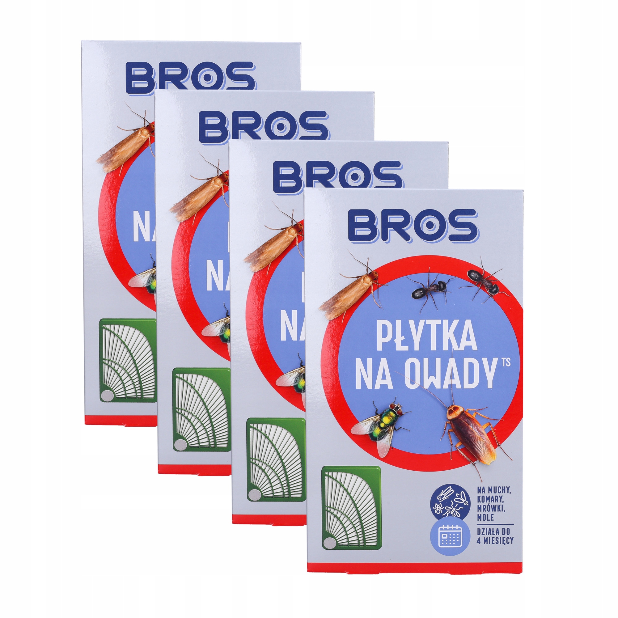 

4x Bros Na Mrówki Muchy Płytka Zwalczanie Owadów