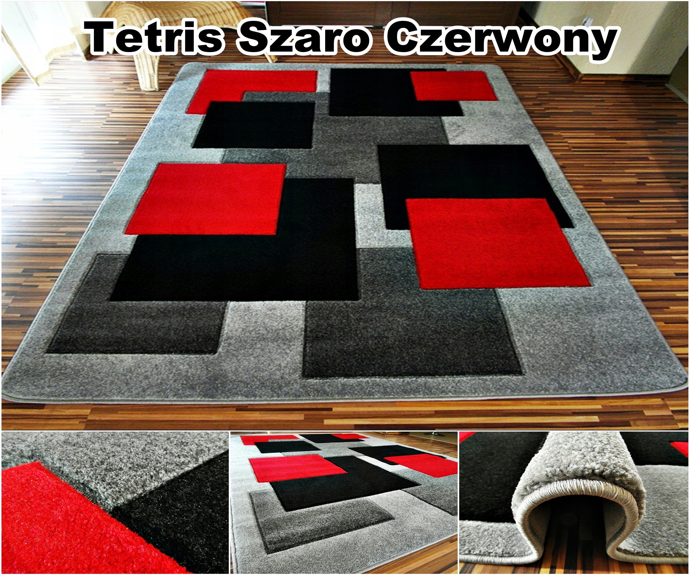 Gruby Tkany dywan Frize 3D Fryz 140x190 #14wzorów! Marka inna