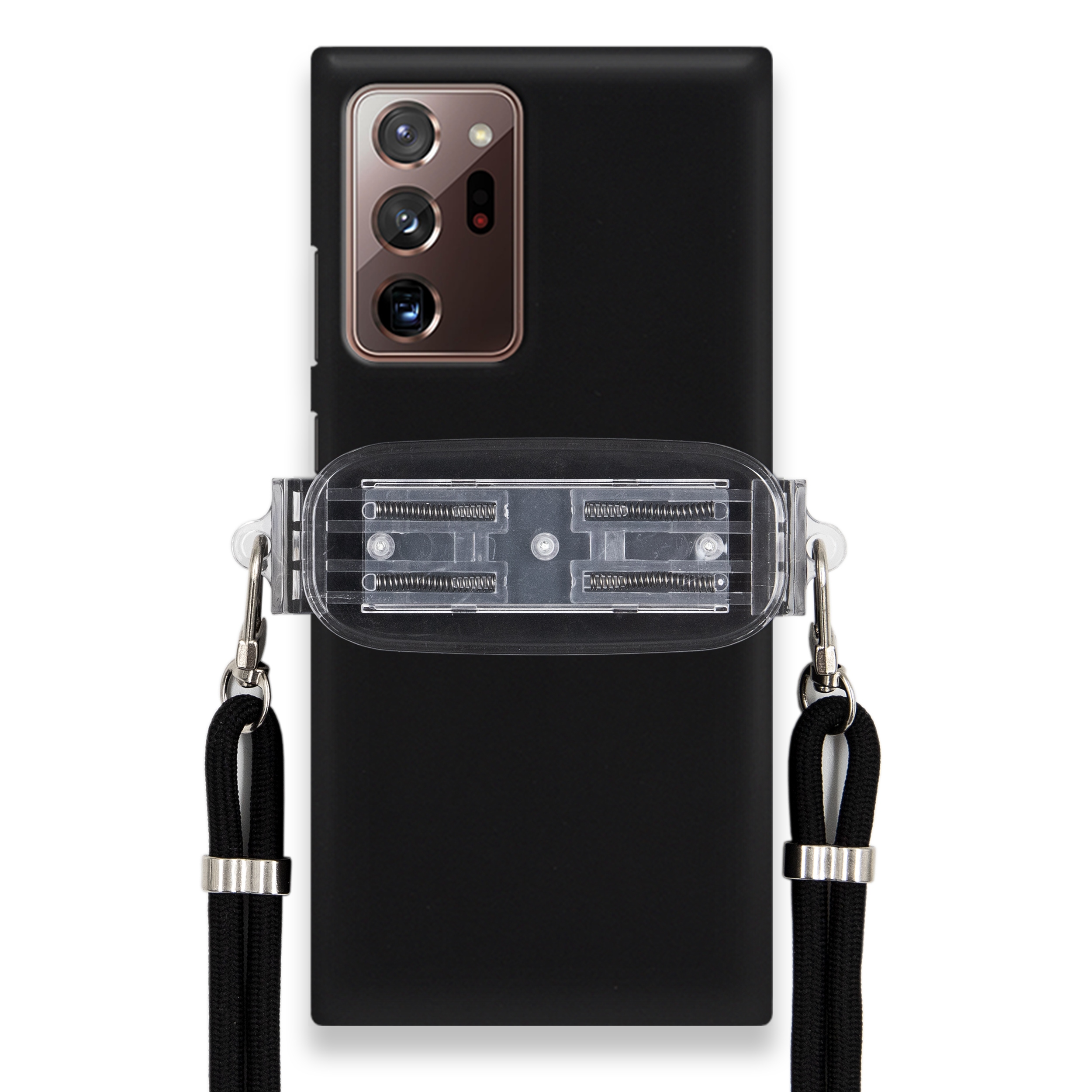 Puzdro Pre Samsung Note 20 Ultra Smooth Case Univerzálny Držiak, Čierna Šnúrka