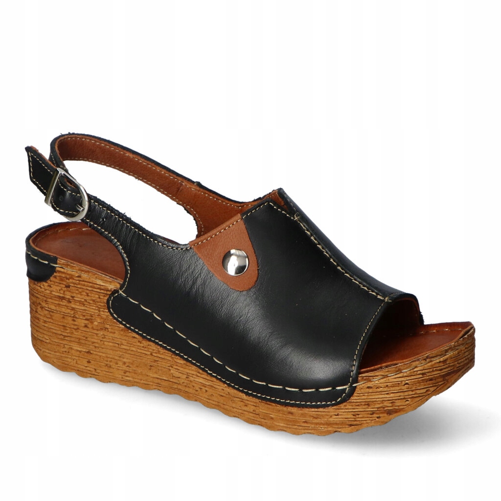 Dámské sandály Stella Černá Hnědá Lico Kožené 40