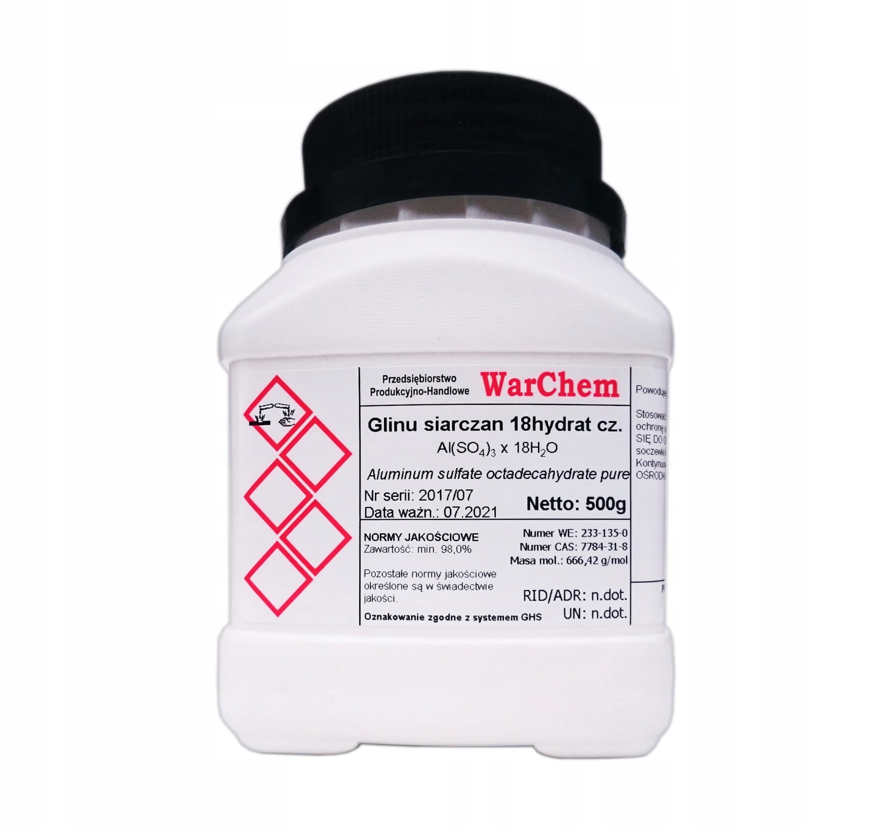 

Siarczan Glinu 18hydrat czysty 500g