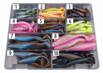 Zestaw przynęt Dragon V-lures Mamba 8.5|10|12.5 cm 88 szt.