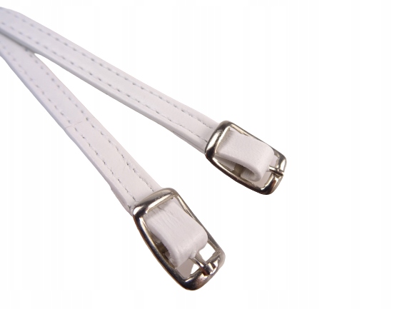 Paski paseczki do butów z klamerką 7 mm białe